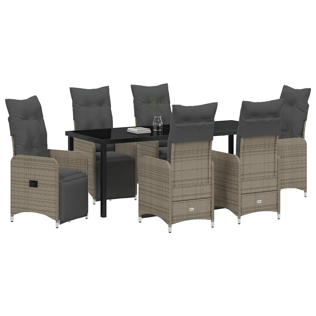 Have Spisebordssæt 7 stk. Beige polyrattan