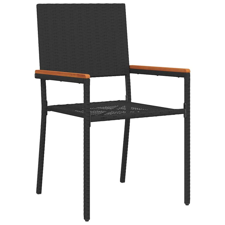 Have Spisebordssæt med pude 5 pcs Sort polyrattan