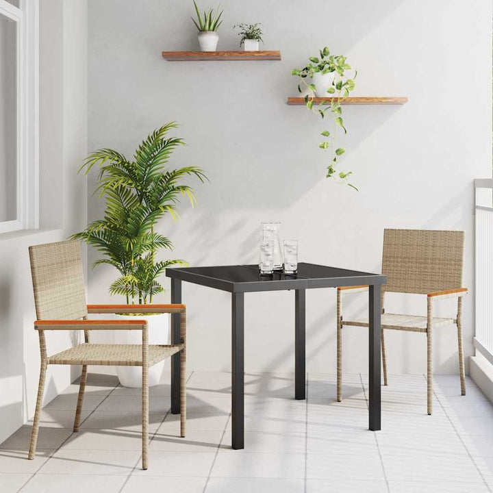 Have Spisebordssæt med pude 3 pcs Beige polyrattan