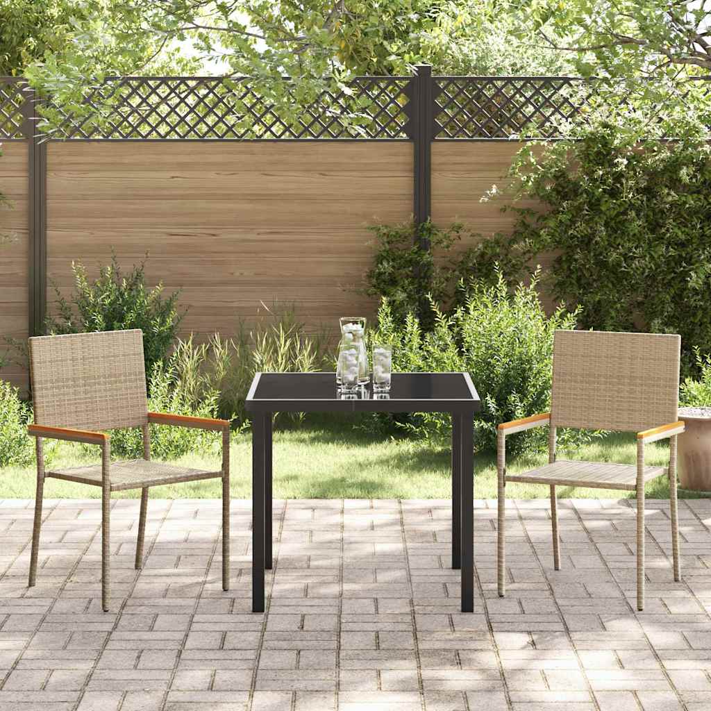 Have Spisebordssæt med pude 3 pcs Beige polyrattan