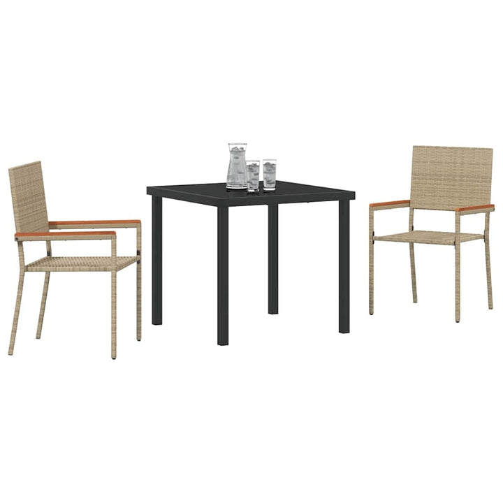 Have Spisebordssæt med pude 3 pcs Beige polyrattan