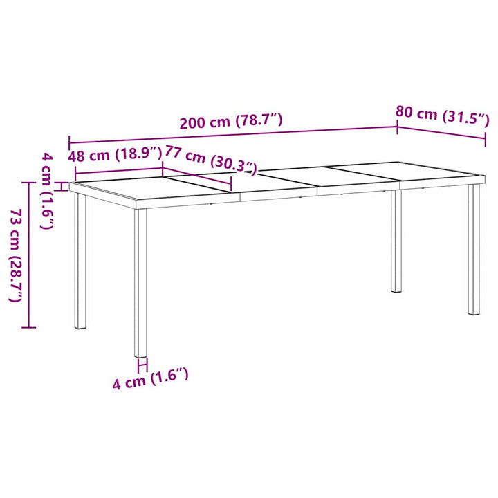 Have Spisebordssæt 7 stk. Sort polyrattan