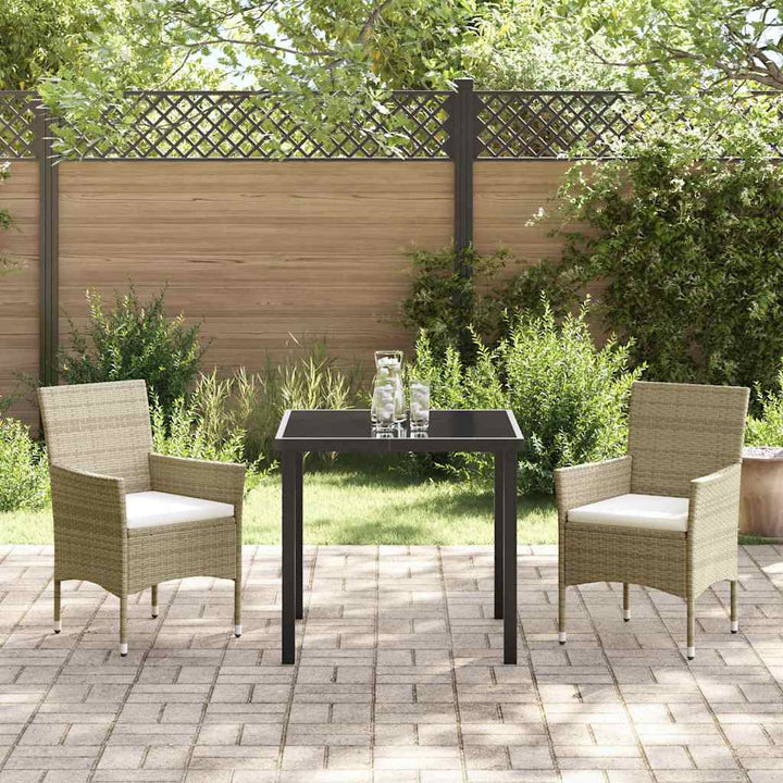 Have Spisebordssæt med pude 3 pcs Beige polyrattan