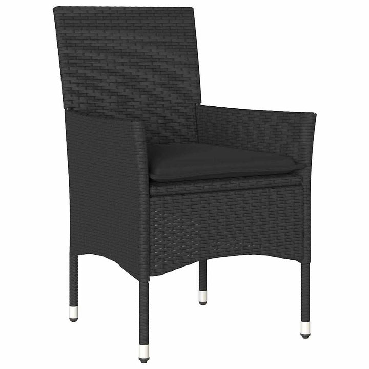 Have Spisebordssæt med pude 3 pcs Sort polyrattan