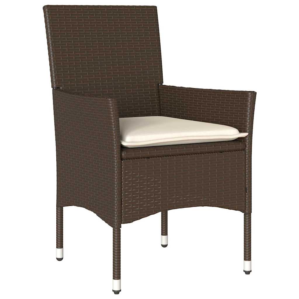 Have Spisebordssæt 3 stk. Brun polyrattan