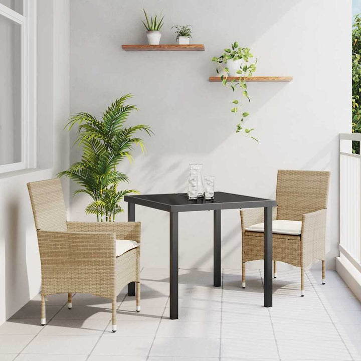 Have Spisebordssæt med pude 3 pcs Beige polyrattan