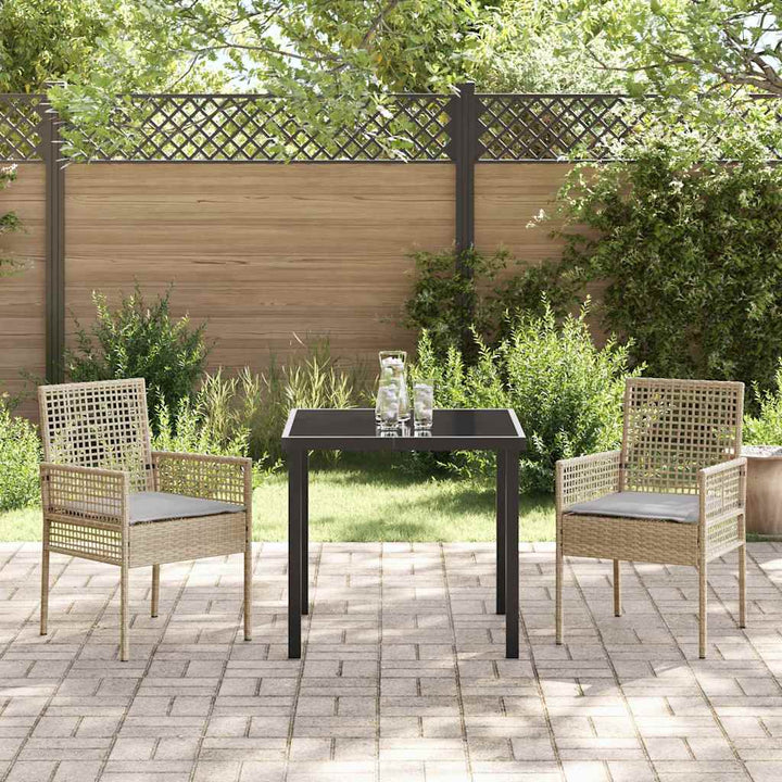 Have Spisebordssæt med pude 3 pcs Beige polyrattan