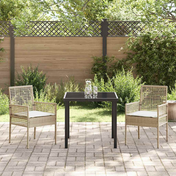 Have Spisebordssæt med pude 3 pcs Beige polyrattan