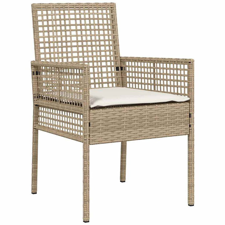 Have Spisebordssæt med pude 5 pcs Beige polyrattan