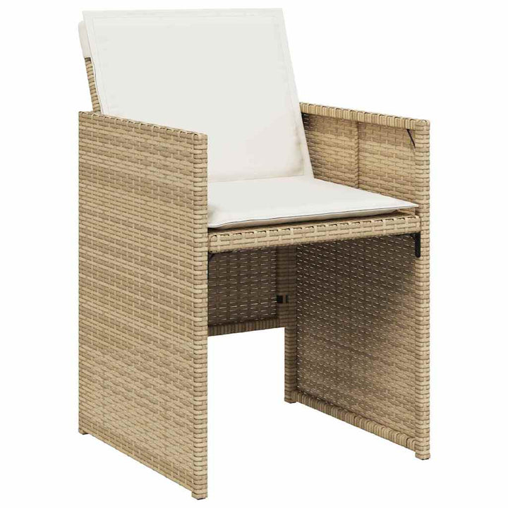 Have Spisebordssæt med pude 5 pcs Beige polyrattan