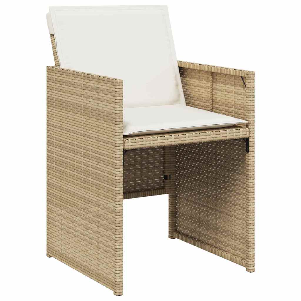 Have Spisebordssæt med pude 9 pcs Beige polyrattan