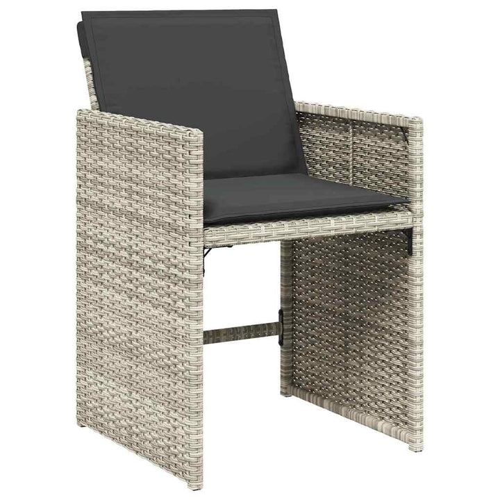 Have Spisebordssæt med pude 5 pcs Lysegrå polyrattan