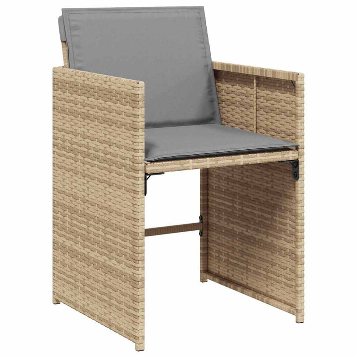 Have Spisebordssæt med pude 5 pcs Beige polyrattan