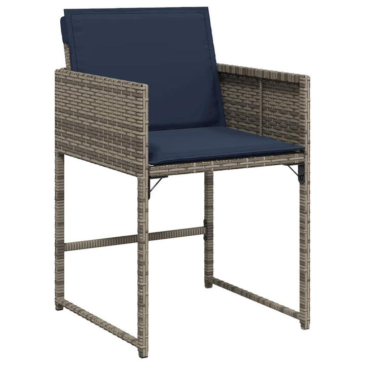 Have Spisebordssæt med pude 5 pcs Grå polyrattan