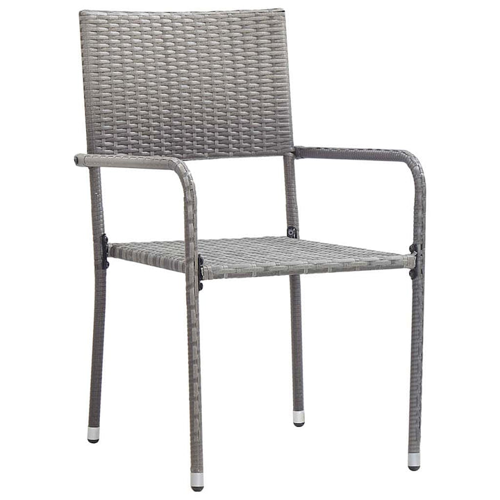 Have Spisebordssæt med pude 7 pcs Grå polyrattan