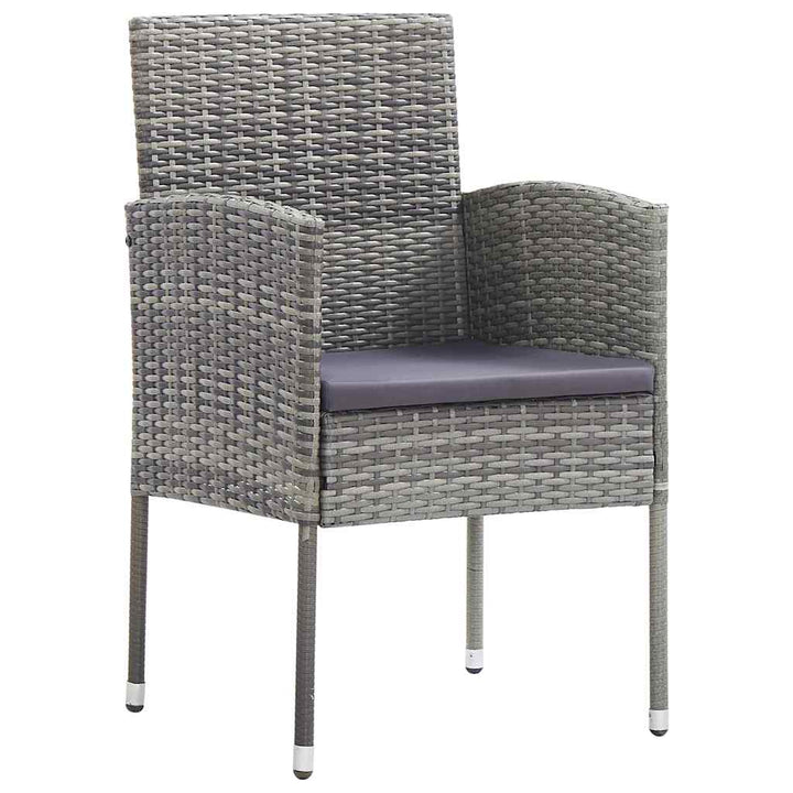 Have Spisebordssæt med pude 3 pcs Grå polyrattan