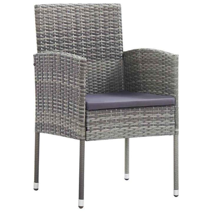Have Spisebordssæt med pude 5 pcs Grå polyrattan