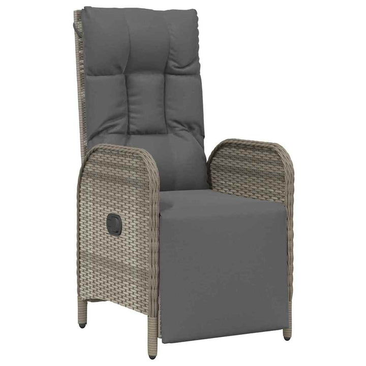 Have Spisebordssæt med pude 7 pcs Grå polyrattan