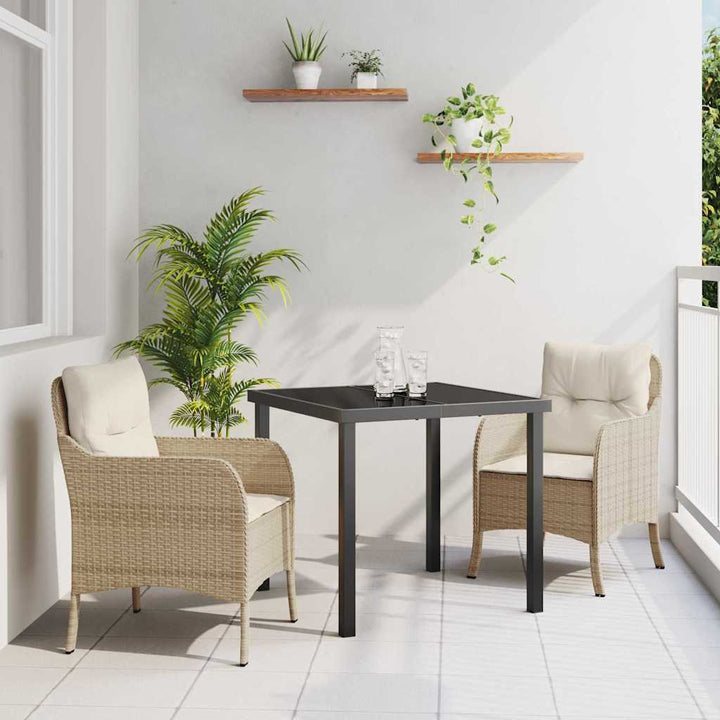 Have Spisebordssæt med pude 3 pcs Beige polyrattan