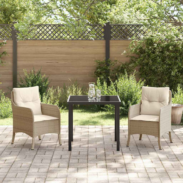 Have Spisebordssæt med pude 3 pcs Beige polyrattan