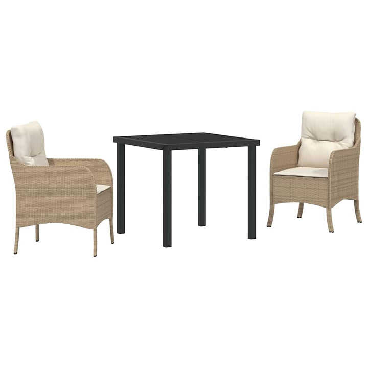 Have Spisebordssæt med pude 3 pcs Beige polyrattan