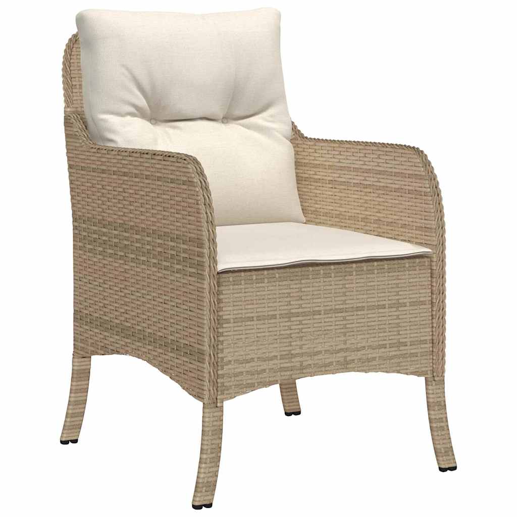 Have Spisebordssæt med pude 9 pcs Beige polyrattan