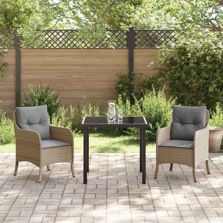 Have Spisebordssæt med pude 3 pcs Beige polyrattan