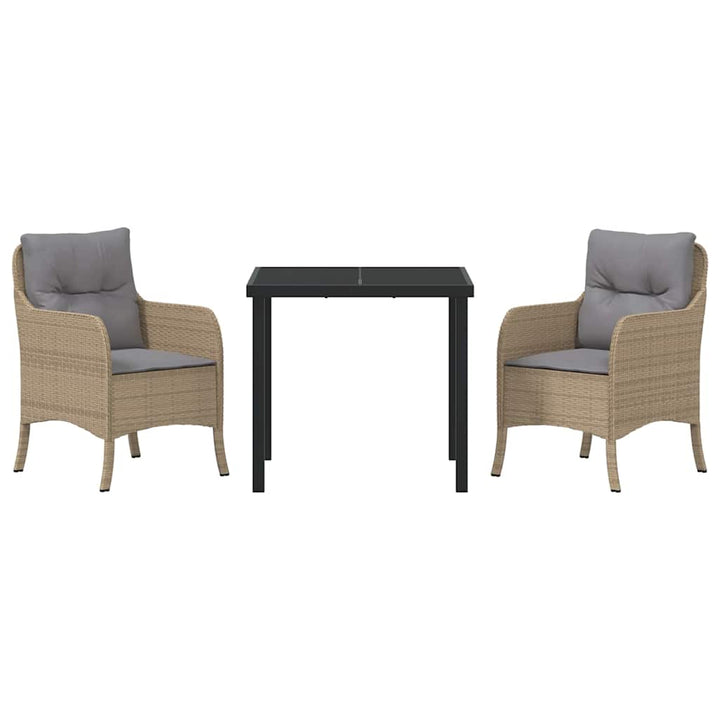 Have Spisebordssæt med pude 3 pcs Beige polyrattan