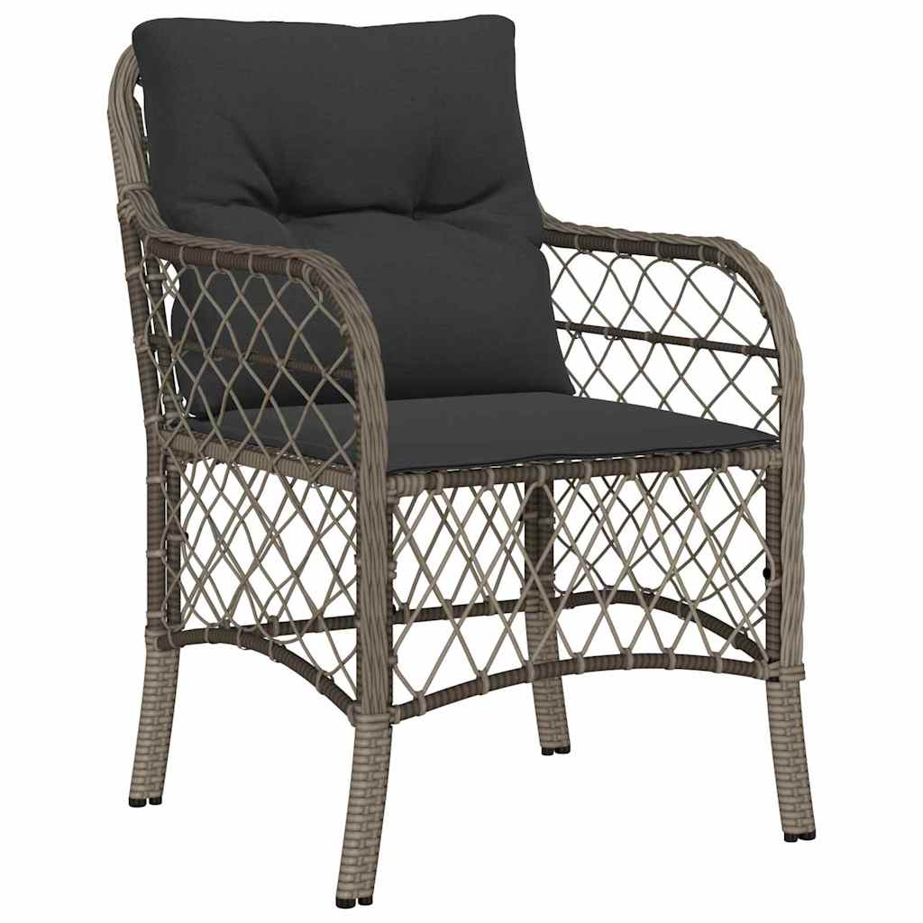 Have Spisebordssæt med pude 3 pcs Grå polyrattan