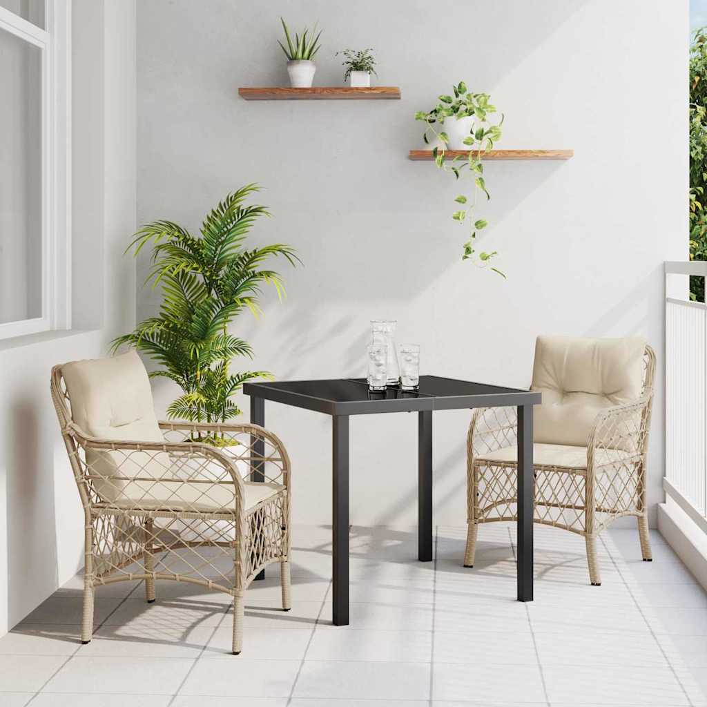 Have Spisebordssæt med pude 3 pcs Beige polyrattan