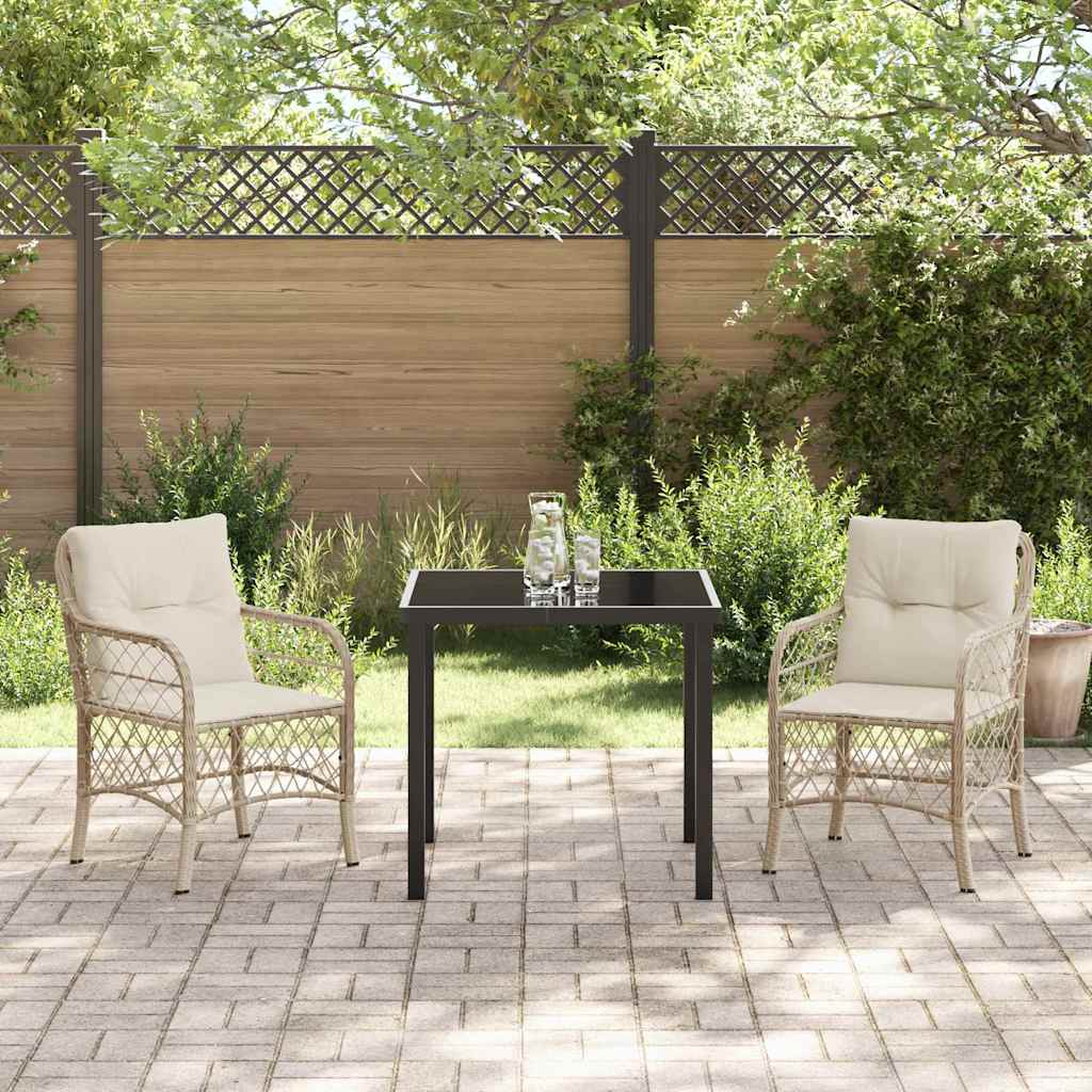 Have Spisebordssæt med pude 3 pcs Beige polyrattan
