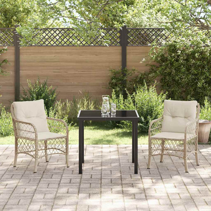 Have Spisebordssæt med pude 3 pcs Beige polyrattan