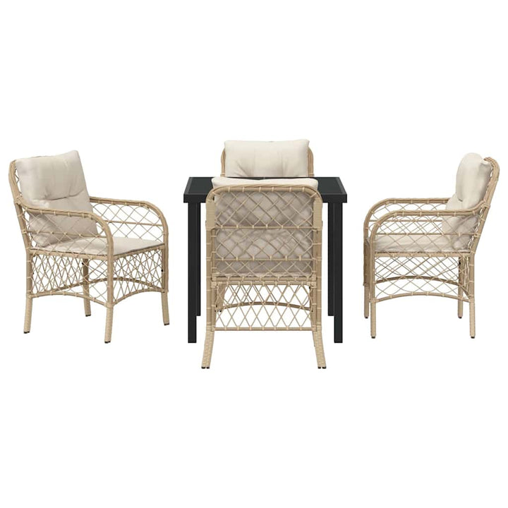 Have Spisebordssæt med pude 5 pcs Beige polyrattan