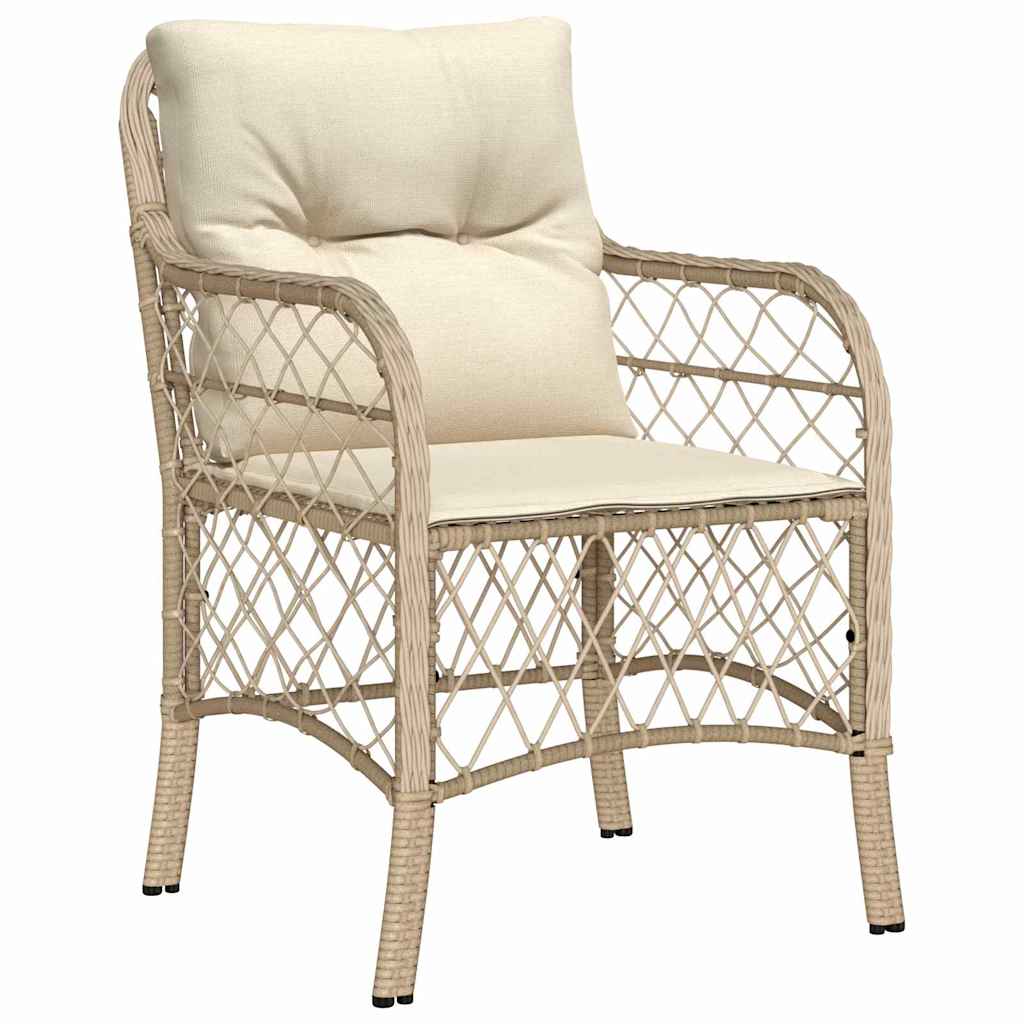 Have Spisebordssæt med pude 7 pcs Beige polyrattan