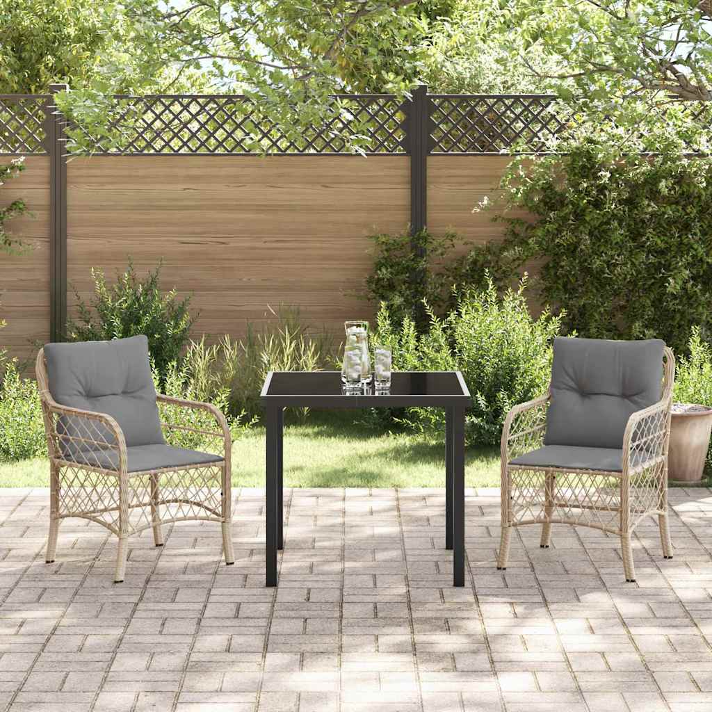 Have Spisebordssæt med pude 3 pcs Beige polyrattan