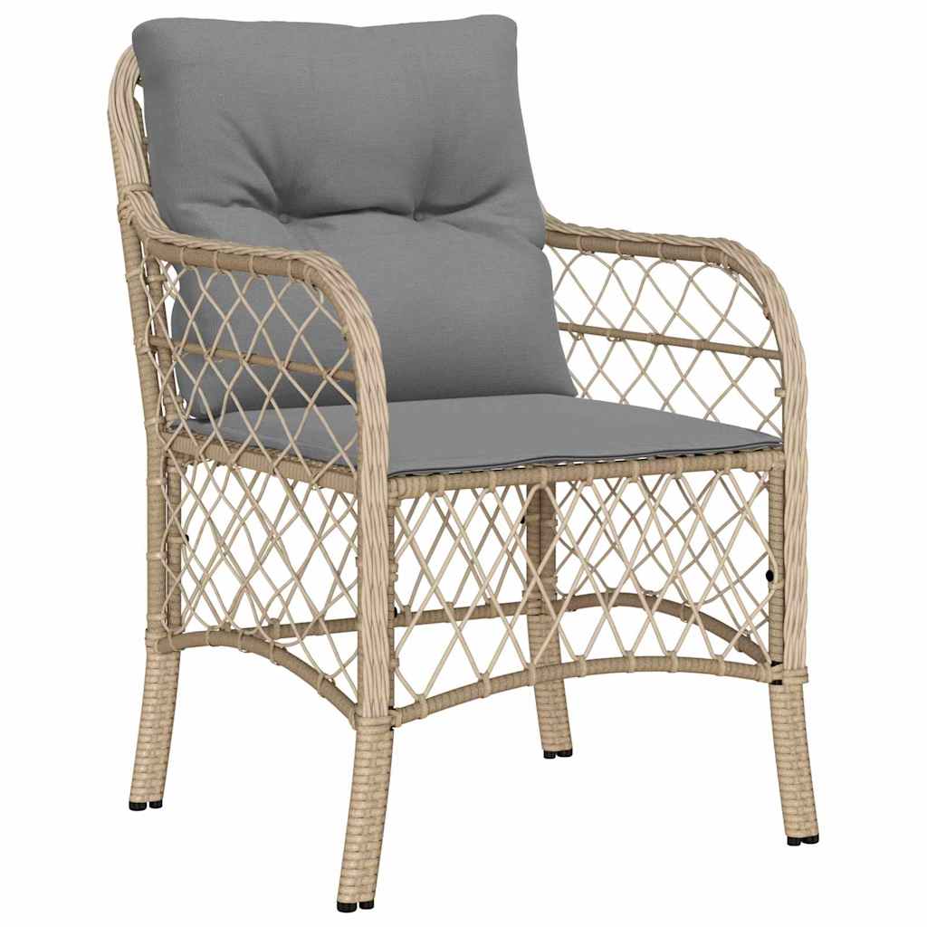 Have Spisebordssæt med pude 5 pcs Beige polyrattan