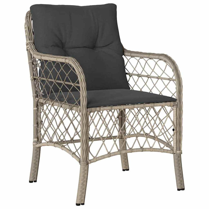 Have Spisebordssæt med pude 5 pcs Lysegrå polyrattan