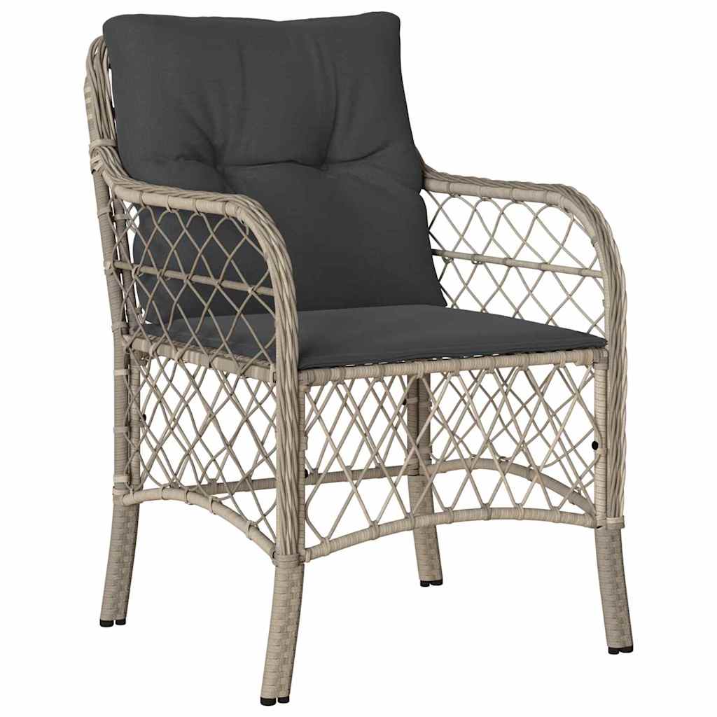 Have Spisebordssæt med pude 5 pcs Lysegrå polyrattan
