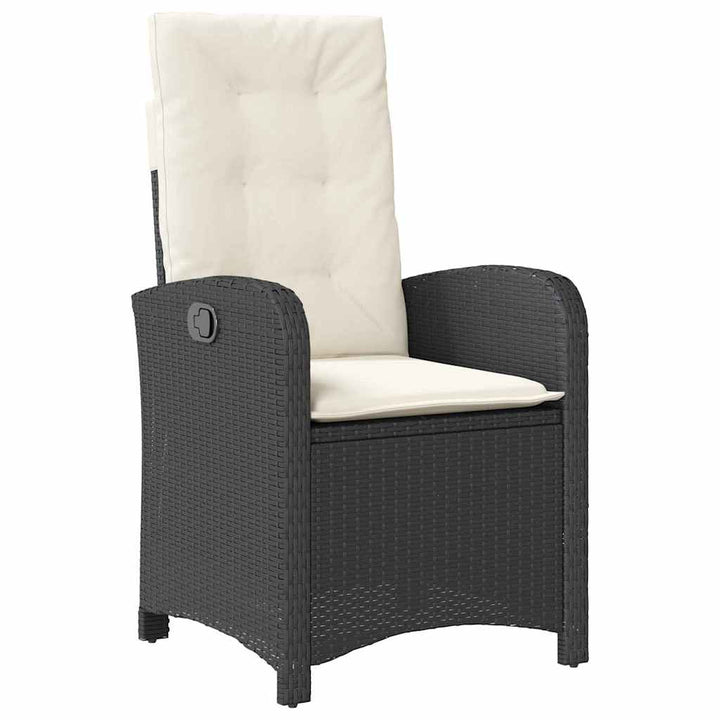 Have Spisebordssæt 7 stk. Sort polyrattan