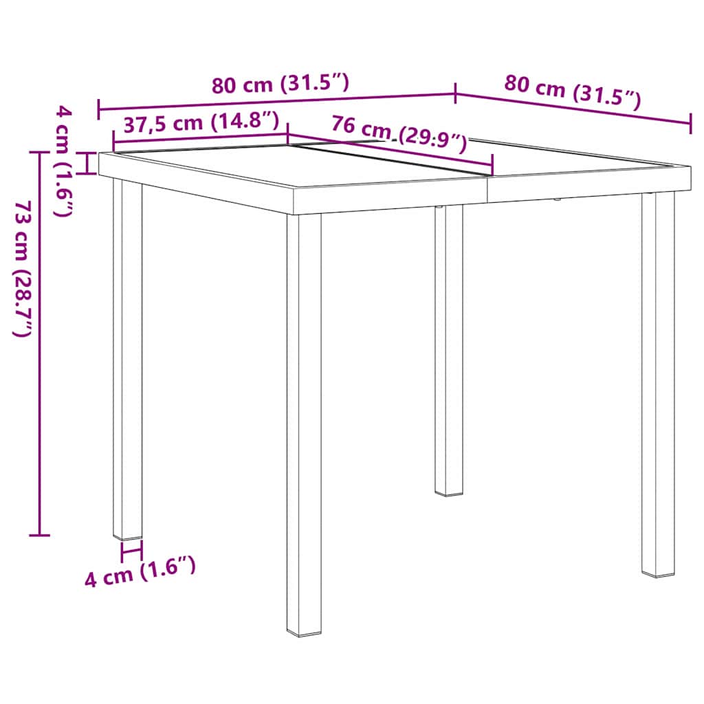 Have Spisebordssæt med pude 5 pcs Brun polyrattan