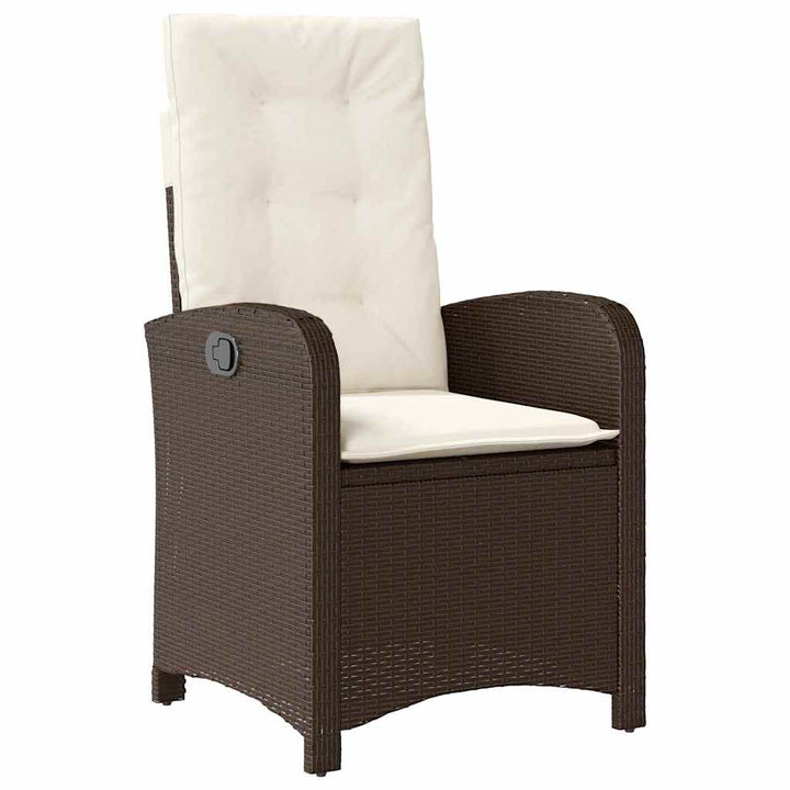 Have Spisebordssæt med pude 5 pcs Brun polyrattan