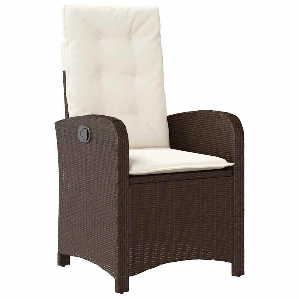 Have Spisebordssæt med pude 9 pcs Brun polyrattan