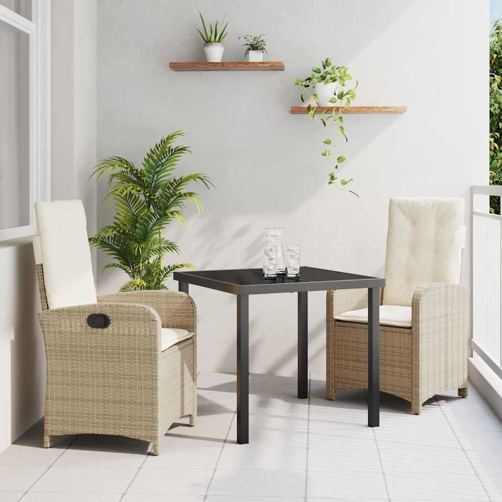 Have Spisebordssæt med pude 3 pcs Beige polyrattan