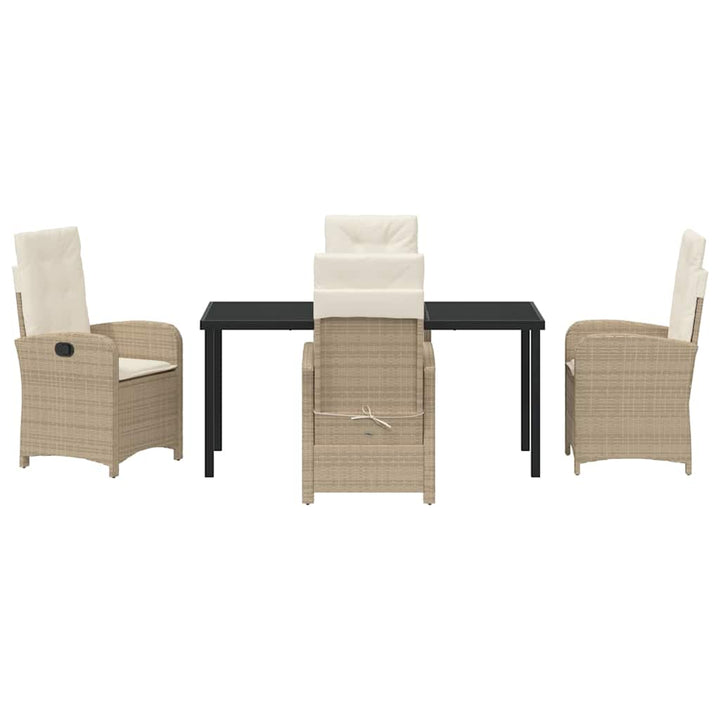 Have Spisebordssæt med pude 5 pcs Beige polyrattan