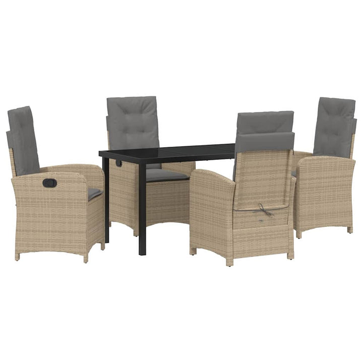 Have Spisebordssæt med pude 5 pcs Beige polyrattan