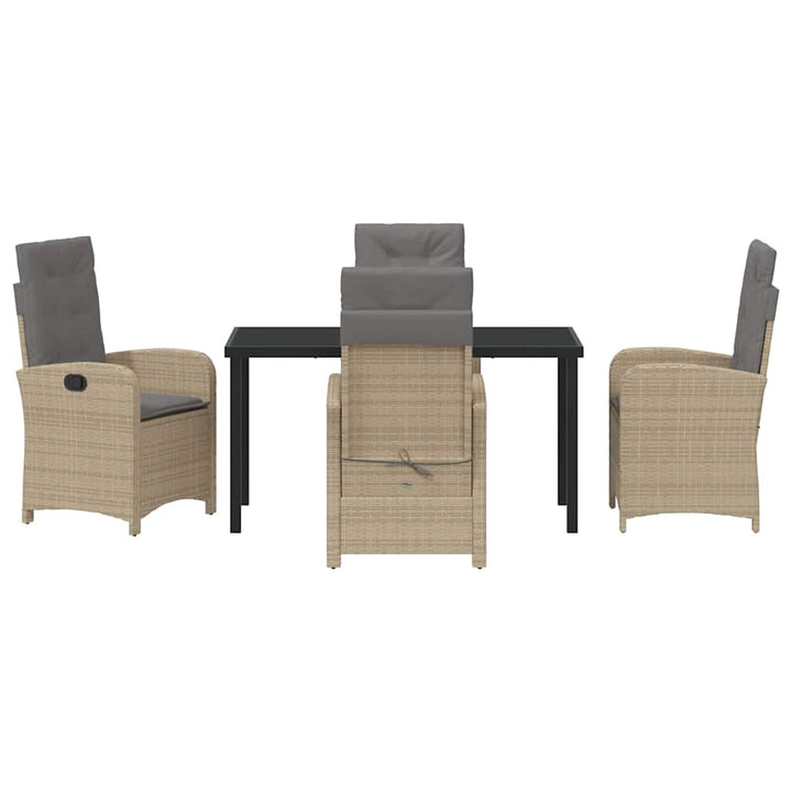 Have Spisebordssæt med pude 5 pcs Beige polyrattan