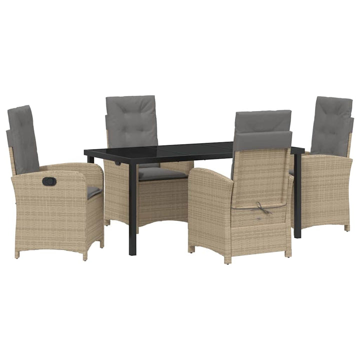 Have Spisebordssæt med pude 5 pcs Beige polyrattan