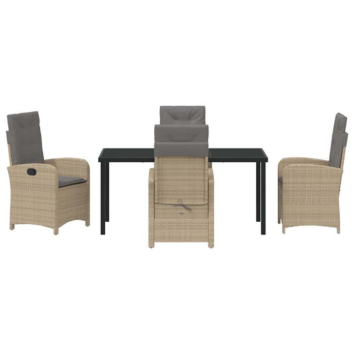 Have Spisebordssæt med pude 5 pcs Beige polyrattan