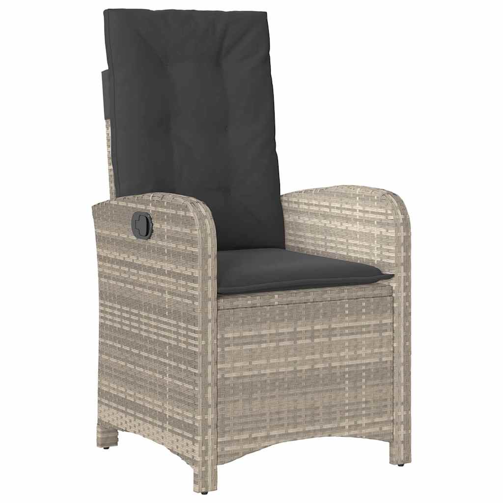 Have Spisebordssæt med pude 3 pcs Lysegrå polyrattan