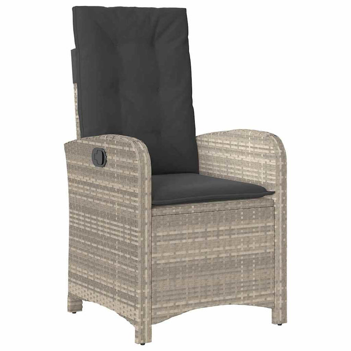 Have Spisebordssæt med pude 5 pcs Lysegrå polyrattan